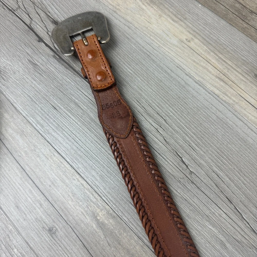 Child’s Boho style beaded leather belt 28”.